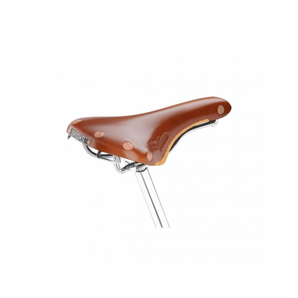 Brooks Swift Chrome Road Bike Saddle with stylish chamfered design, featuring sleek chrome finish and ergonomic shape for comfortable riding.