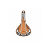 Brooks Swift Chrome road bike saddle with stylish chamfered design, lightweight components for cycling comfort and performance