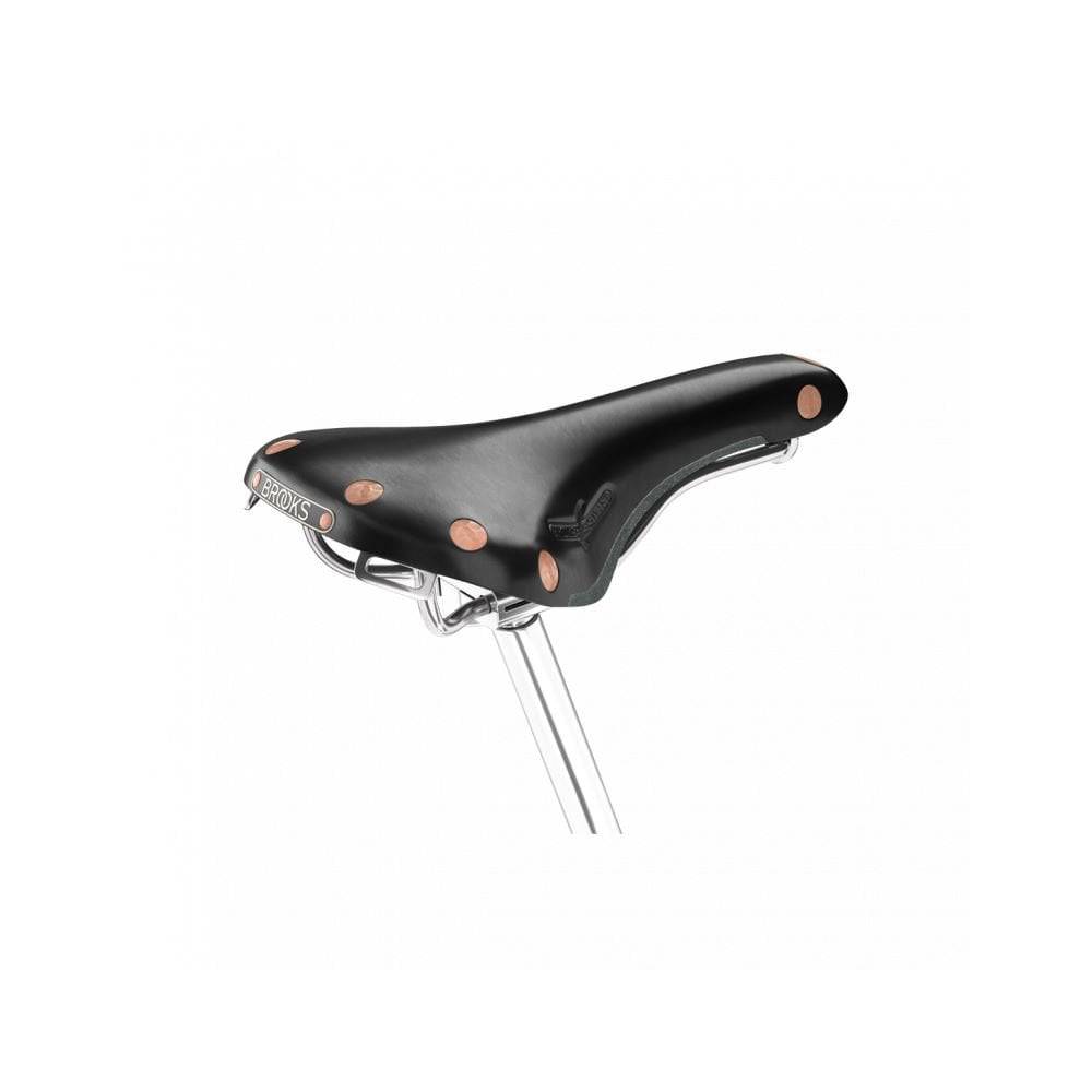 Brooks Swift Chrome road bike saddle with stylish chamfered design, lightweight components for cycling comfort and performance.