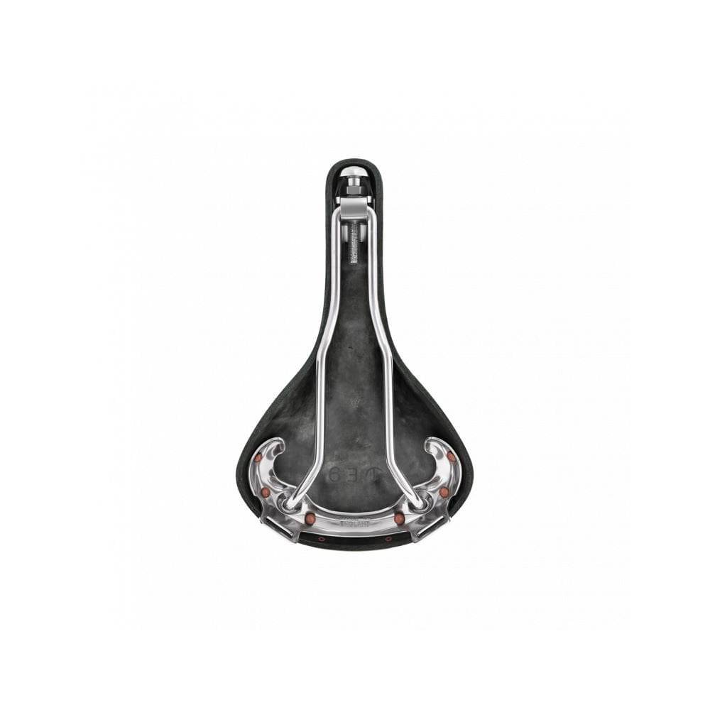 Brooks Swift Chrome road bike saddle with chamfered design, lightweight components for comfortable cycling.