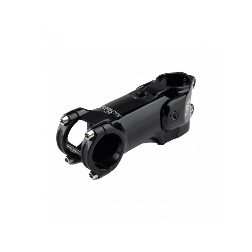 Cane Creek eeSilk bike stem with 31.8mm clamp and -6° angle, showcasing sleek aluminum design for road or mountain bike components.