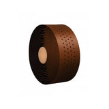 Brooks perforated natural leather bike handlebar tape with grip wrap for comfortable cycling control.