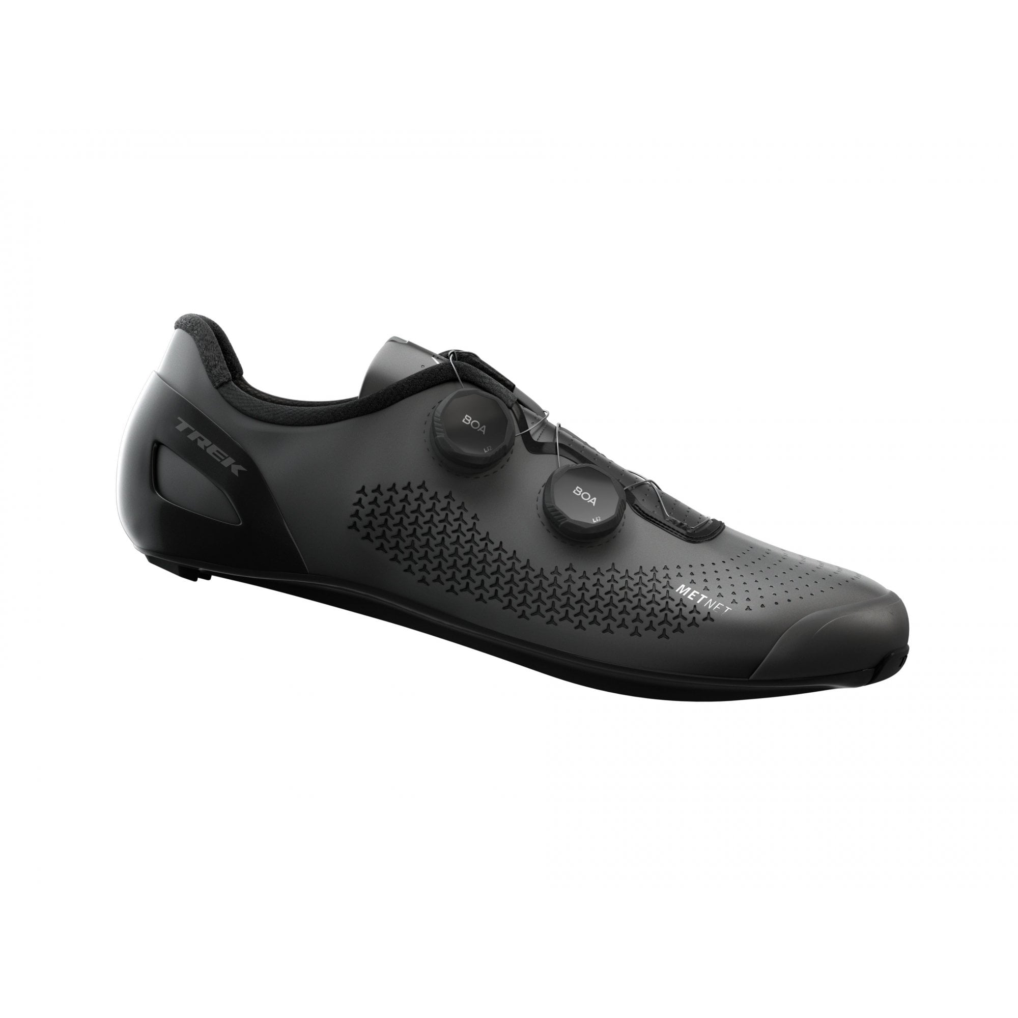 Trek RSL road cycling shoes in black with lightweight, comfortable design and sleek performance features.