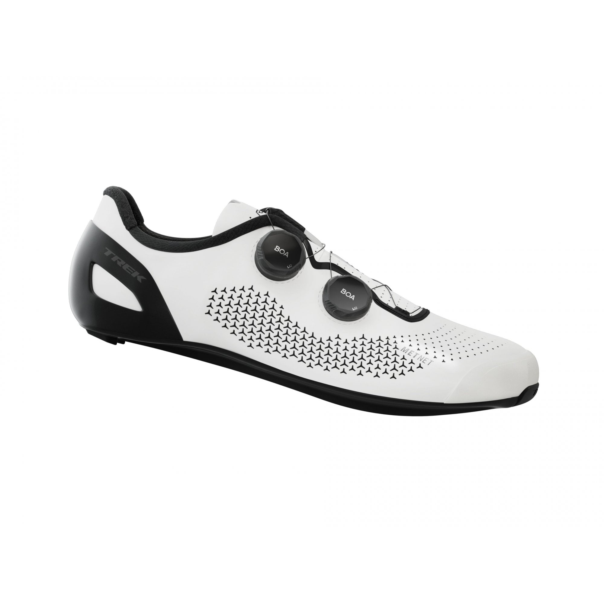Trek RSL road cycling shoes in black with sleek design and secure strap closures, lightweight and comfortable for performance riding.