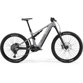 Merida eOne-Sixty 875 2024 e-Mountain Bike with Shimano Linkglide M8130, dual wheels, black frame, and mountain bike features