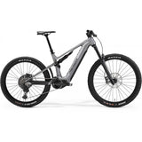 Merida eOne-Sixty 875 2024 e-Mountain Bike with Shimano Linkglide M8130, dual wheels, black frame, and mountain bike features