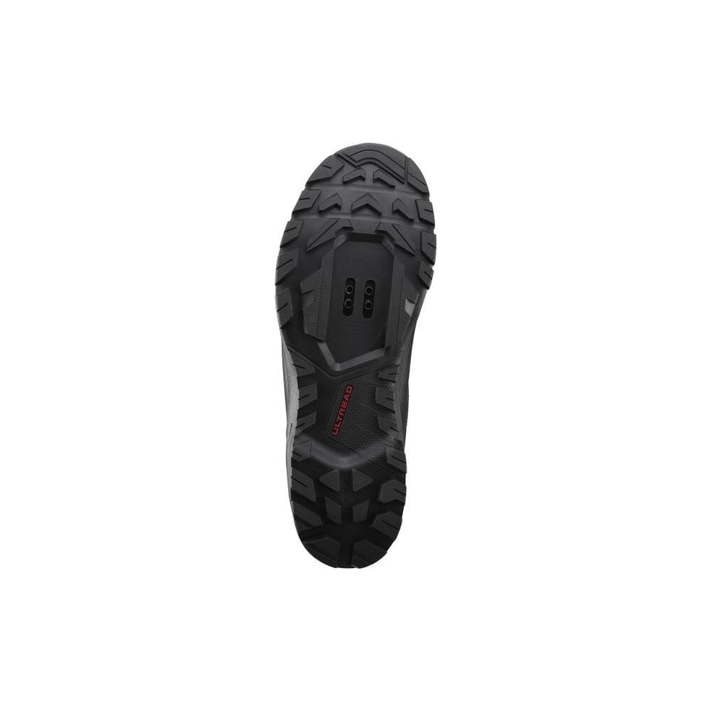 Shimano EX9 MTB shoes with BOA Fit System and waterproof Gore-Tex for mountain biking, showing the shoe's design and waterproof material.