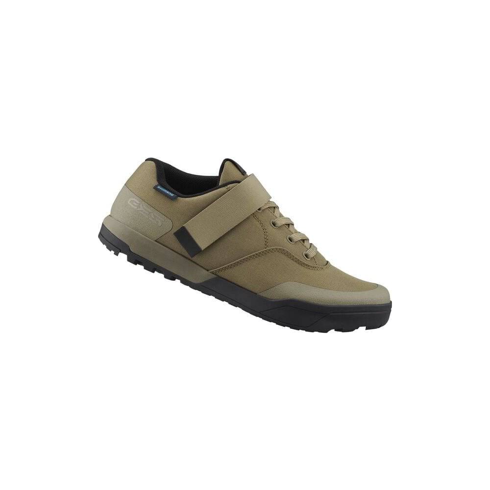 Shimano GE5 gravel shoes with SPD cleat compatibility and Enduro rubber sole, designed for cycling and outdoor adventures.