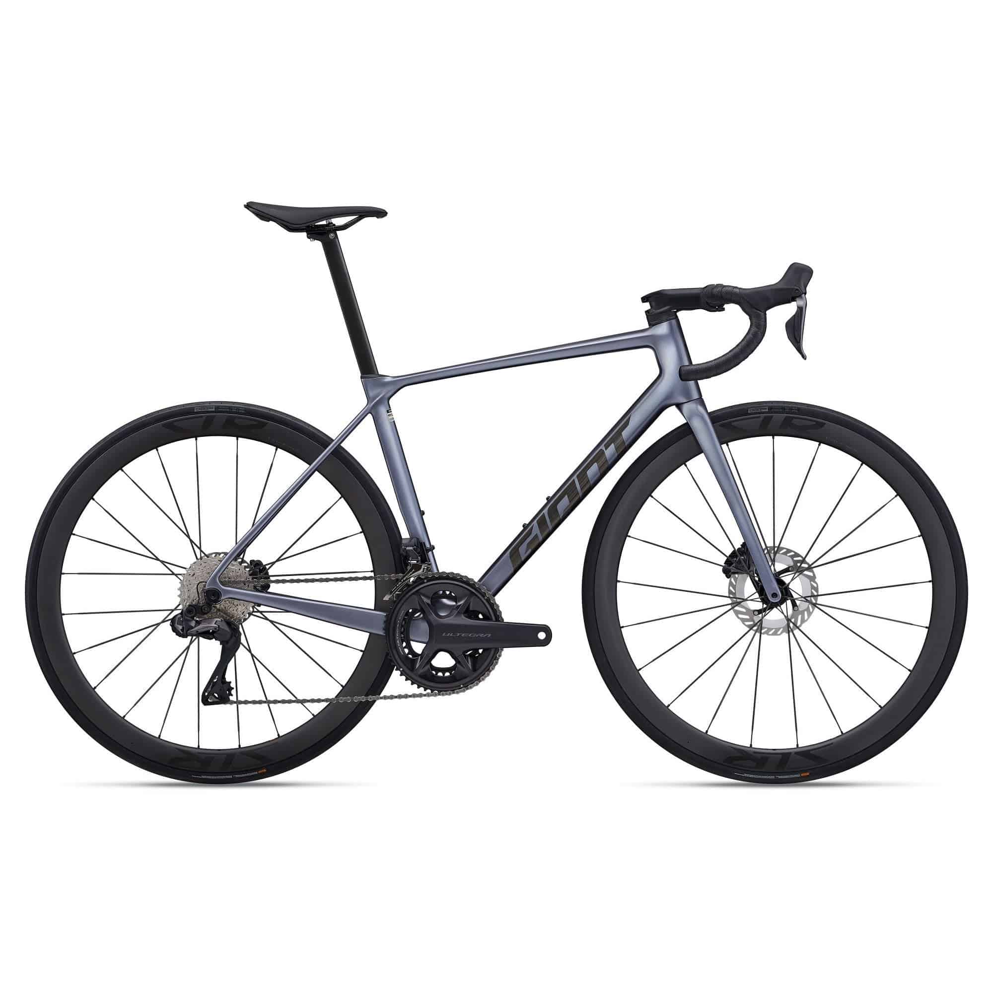 Giant TCR Advanced Pro 0 Di2 road bike with Shimano Ultegra Di2 electronic groupset, sleek frame and racing handlebars.