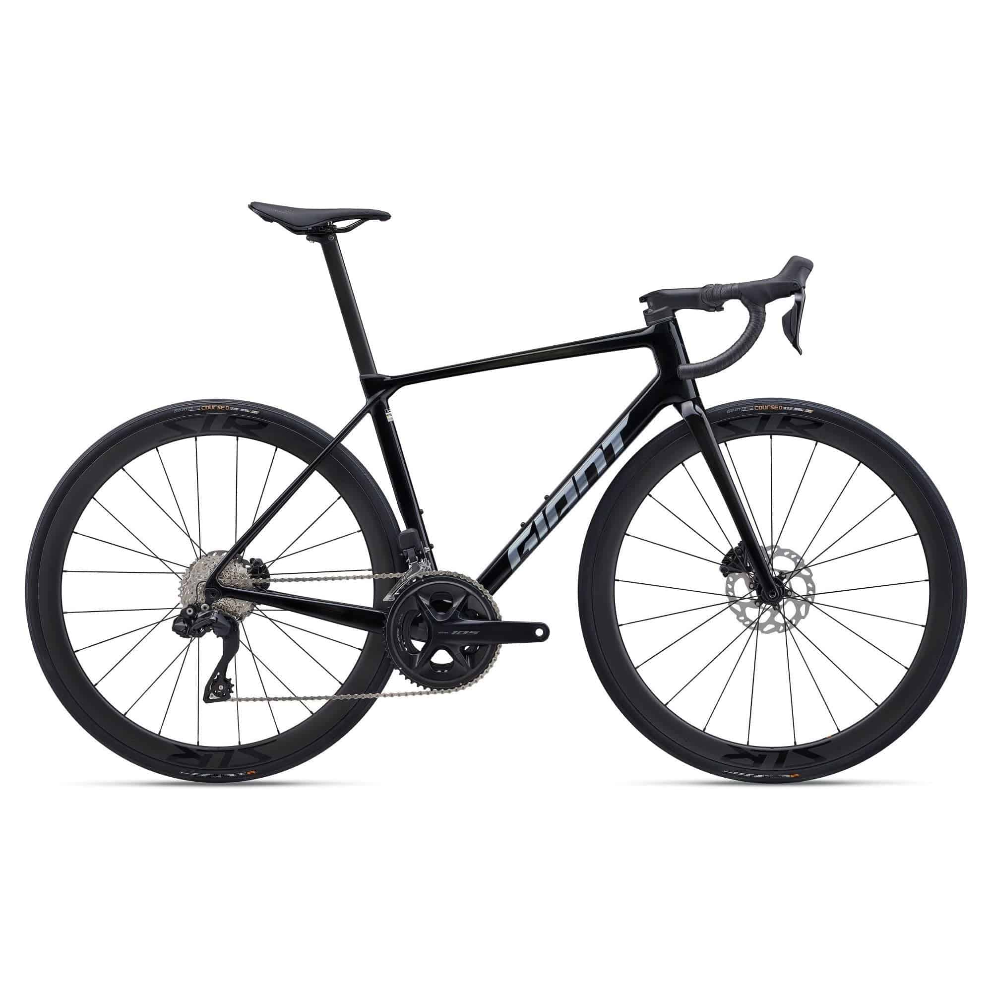 Giant TCR Advanced Pro 1 road bike with Shimano 105 Di2 electronic shifting, lightweight carbon frame, and aerodynamic design.