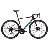 Giant TCR Advanced SL 0 DA road bike with Shimano Dura-Ace Di2 shifters and aerodynamic frame design, positioned on a road.