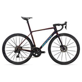 Giant TCR Advanced SL 0 DA road bike with Shimano Dura-Ace Di2 shifters and aerodynamic frame design, positioned on a road.