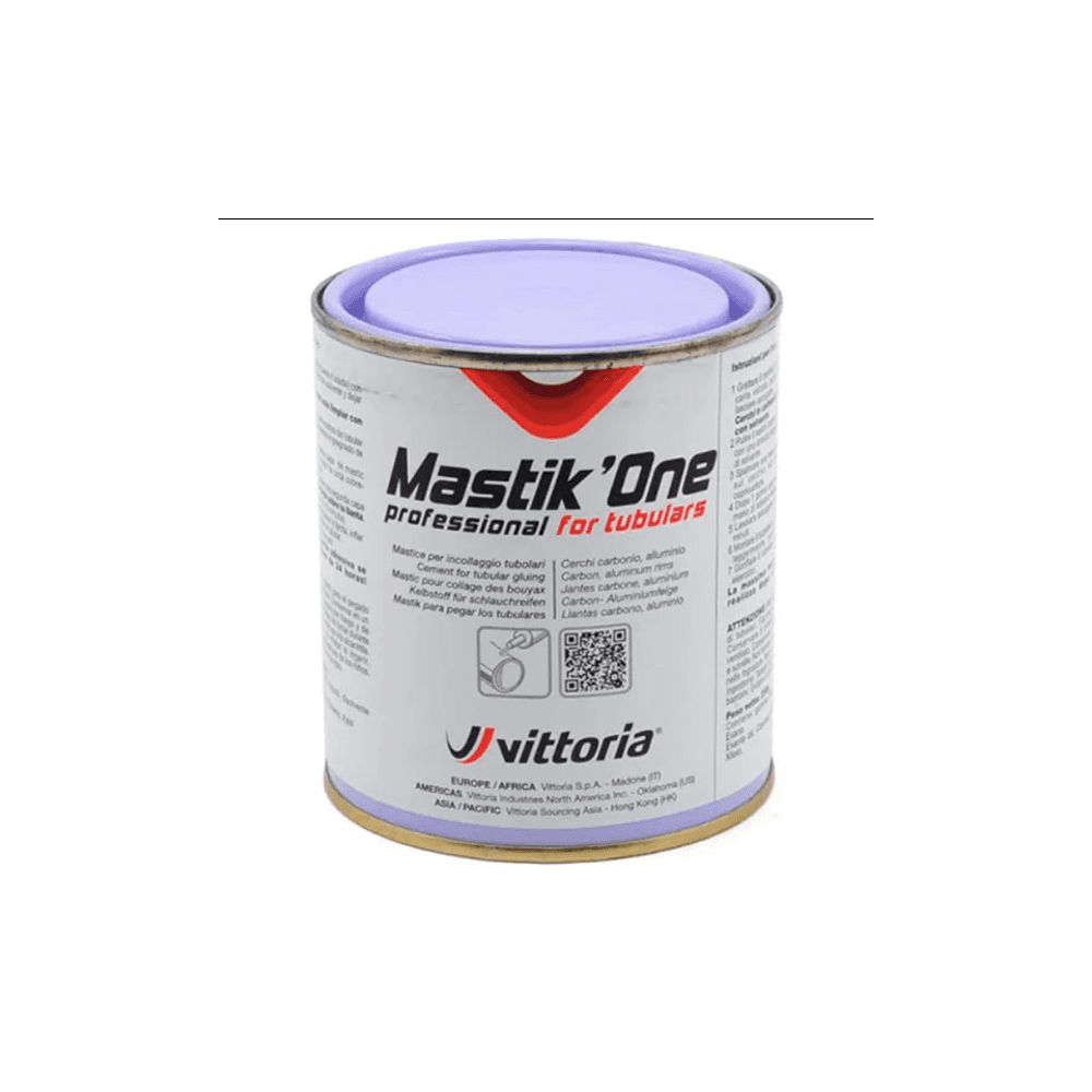 Vittoria Mastik tubular tyre adhesive component for high-performance bike tire bonding, shown in a close-up image.