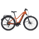Liv Amiti E+ 2 women's 2023 E-hybrid bike with Shimano Alivio drivetrain, sleek frame and comfortable riding position.