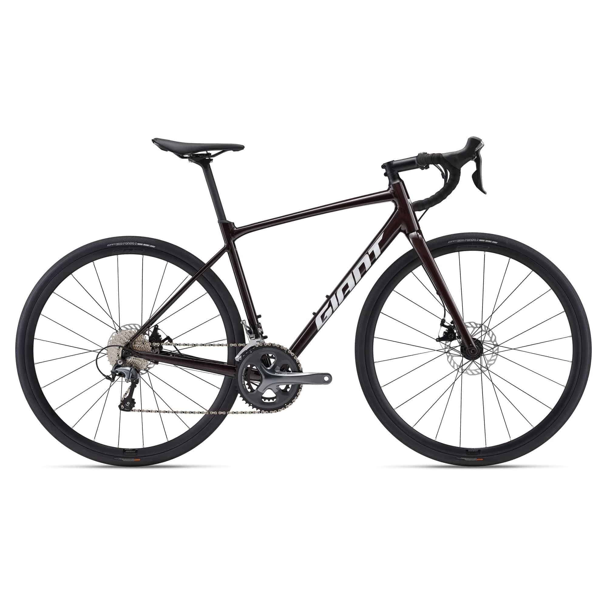 Giant Contend AR 2 2024 unisex XL road bike with Shimano Tiagra disc brakes, lightweight frame, and aerodynamic design.