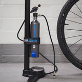 Schwalbe Tyre Booster hand pump for rapid tubeless tyre inflation and assembly, accessory for bicycle maintenance.
