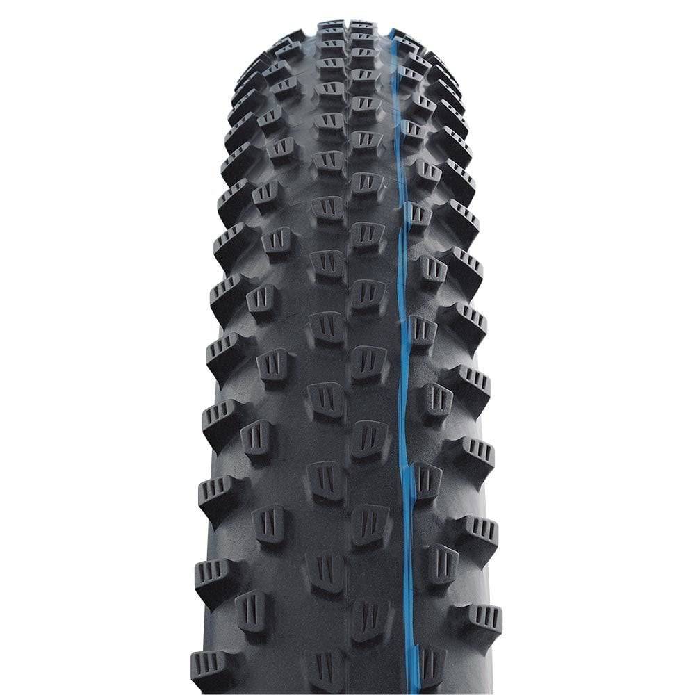 Schwalbe Racing Ray Evo Super Ground TLE folding front tyre for e-bikes, showcasing tread pattern and sidewall design.