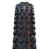 Schwalbe Magic Mary Evo Super Gravity folding TLE tyre for downhill and enduro bikes, showing tread pattern and sidewall design.