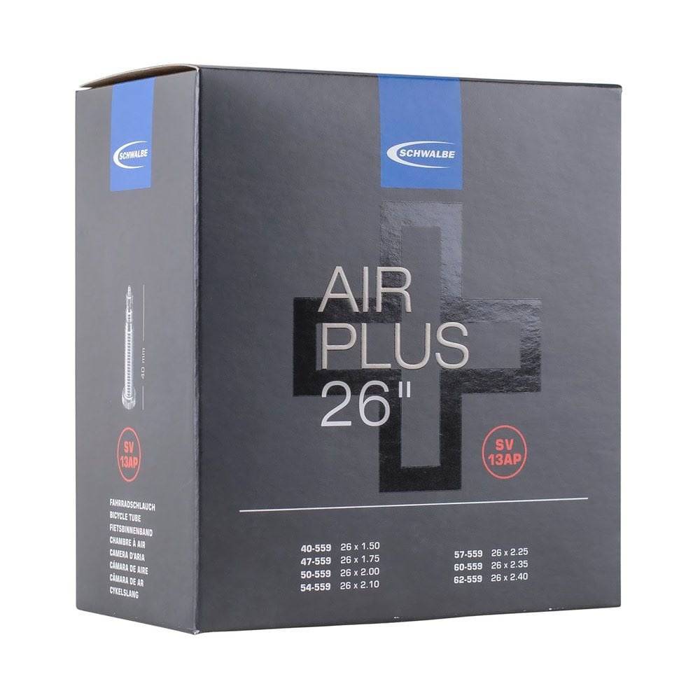 Schwalbe Air Plus inner tube for bicycles with 40mm valve, durable and puncture-resistant bike component.