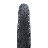 Schwalbe Road Cruiser K-Guard Green 20x1.75 bike tire with puncture protection and durable rubber for road cycling.