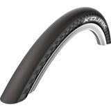Schwalbe Kojak RaceGuard lightweight puncture-resistant road bike tire with smooth tread and black sidewalls for racing and training.