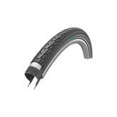 Schwalbe Road Cruiser Plus tyre showing tread pattern, durable puncture protection, eco-friendly compound for road cycling.