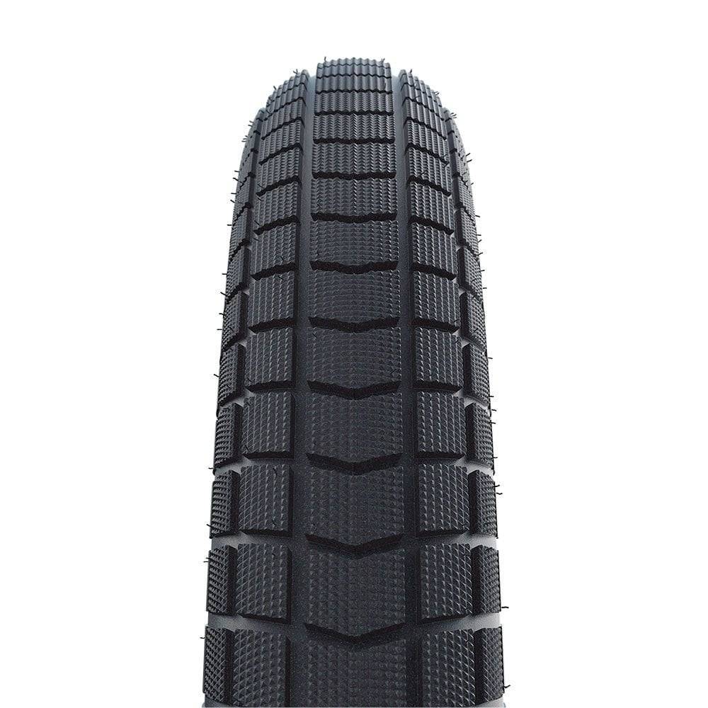 Schwalbe Super Moto-X E-Bike tyre with 3mm Green Guard puncture protection, showcasing tread pattern and sidewall details.