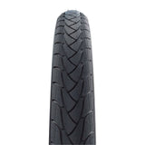 Schwalbe Marathon Plus Evo SmartGuard puncture-resistant e-bike tyre with reflective sidewall, suitable for urban cycling.