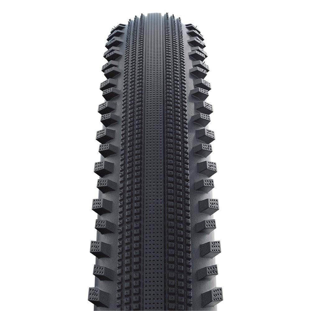 Schwalbe Hurricane Addix Performance e-bike tyre showing tread pattern and sidewall for fast, durable, and quiet riding.