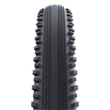 Schwalbe Hurricane Addix Performance e-bike tyre showing tread pattern and sidewall for fast, durable, and quiet riding.