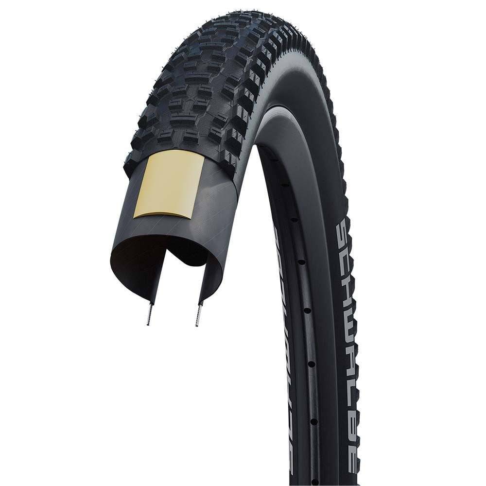 Schwalbe Rapid Rob K-Guard MTB tire with puncture-resistant tread, suitable for trail and mountain biking.
