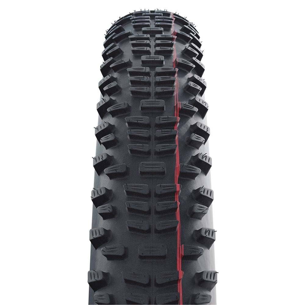 Schwalbe Racing Ralph Performance Twinskin TLR folding tyre for e-bikes, showing the tread pattern and sidewall design.