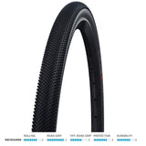 Schwalbe G-One Allround Addix RaceGuard gravel and e-bike tyre with folding bead for versatile riding on rough terrain.