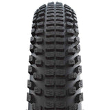 Schwalbe Johnny Watts 365 DD Greenguard bicycle tire showing durable tread and puncture protection features.
