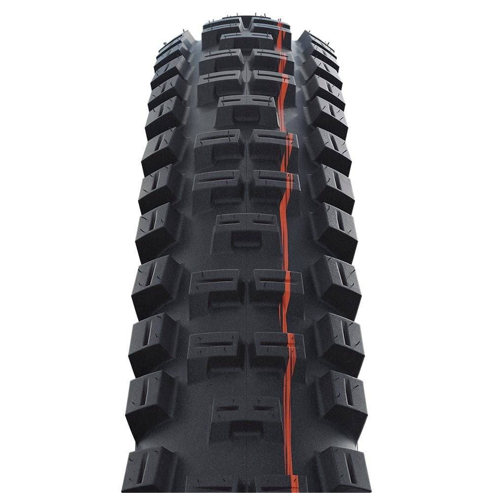 Schwalbe Big Betty Evo Super Gravity MTB tire with Addix Soft compound, folding TLE design, suitable for downhill and enduro e-bike riding.