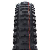 Schwalbe Big Betty Evo Super Gravity MTB tire with Addix Soft compound, folding TLE design, suitable for downhill and enduro e-bike riding.
