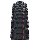 Schwalbe Eddy Current Evo Super Gravity rear E-MTB tire with tread pattern for all-mountain enduro riding.
