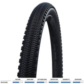 Schwalbe G-One Overland 365 RaceGuard TLE tyre for e-bikes and mixed terrain, shown mounted on bicycle wheel.