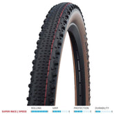 Schwalbe Thunder Burt Addix Speed folding e-bike tire with aggressive knobby tread for XC and trail riding.