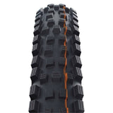Schwalbe Magic Mary Addix Super Trail tubeless folding mountain bike tire with soft compound and easy installation, sidewall details visible.