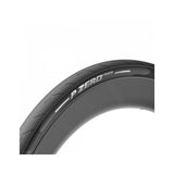 Pirelli P Zero Race high-performance road cycling racing tyre with sleek black tread and branding visible.