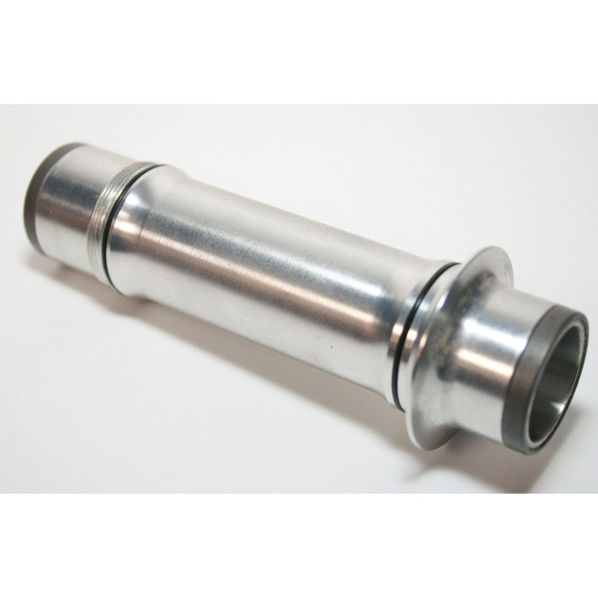 Chris King front 20mm LD axle thru-axle replacement for LD hubs, showing the durable metal bike component.