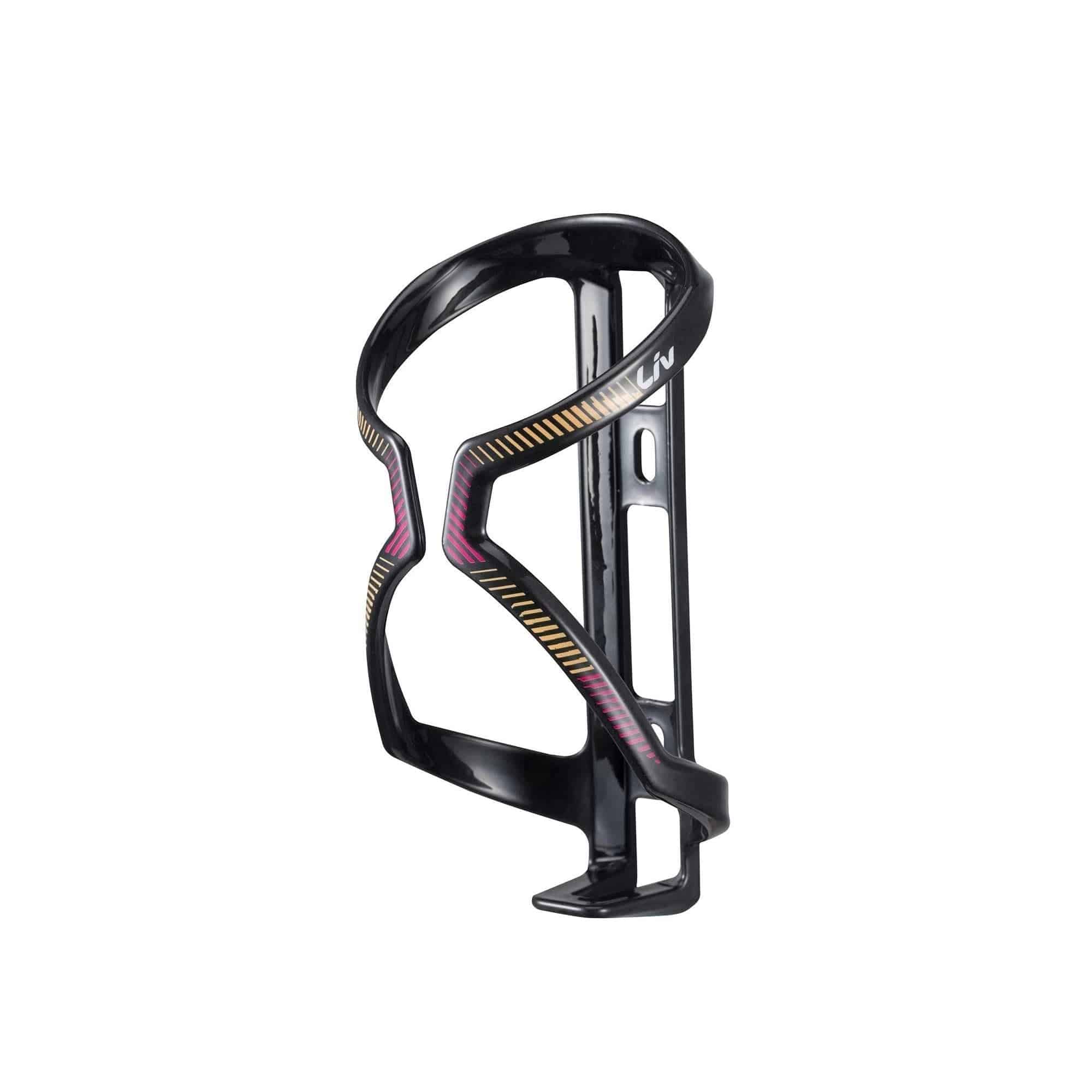 Liv Airway composite bike bottle cage holding a 750ml water bottle, designed for cycling accessories and hydration.