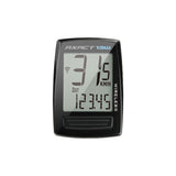 Giant Axact 13W Wireless Cycle Computer showing display with cycling data, mounted on a bicycle handlebar.