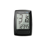 Giant Axact 6 wired cycle computer displaying speed, distance, and calorie tracking on a bike handlebar accessory.
