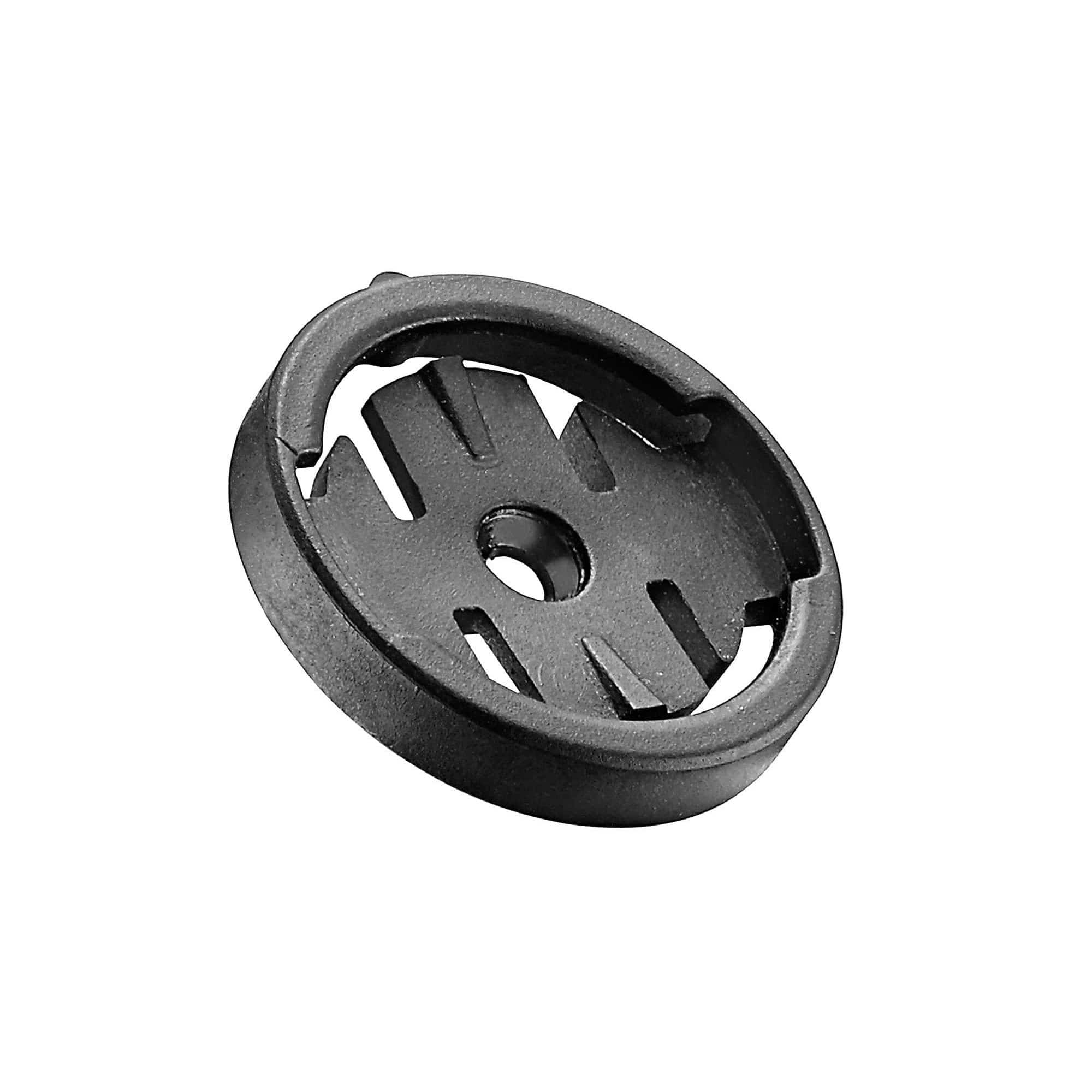 Giant mount tray accessory for Garmin computer, compatible with round and SLR Aero handlebars, mounted on bike handlebar.