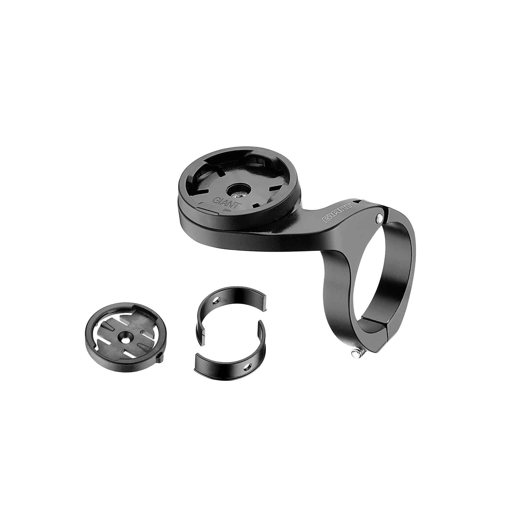 Giant MTB handlebar mount with Garmin tray for 31.8mm and 35mm handlebars, bike computer accessory for mountain biking.