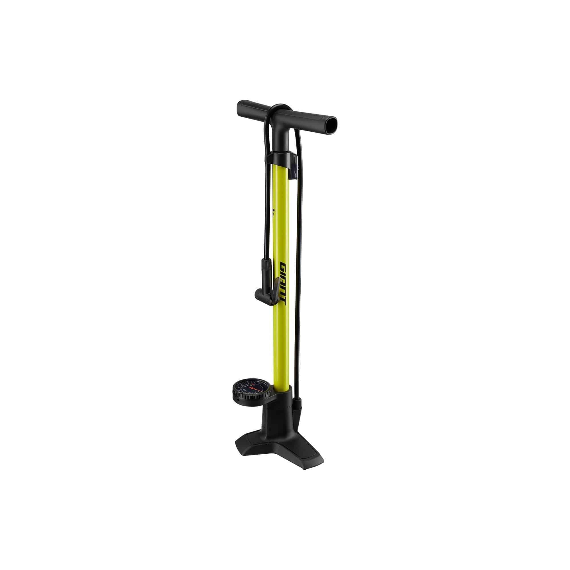 Giant Control Tower Comp Floor Pump with oversized gauge for precise tire inflation and easy pressure monitoring.