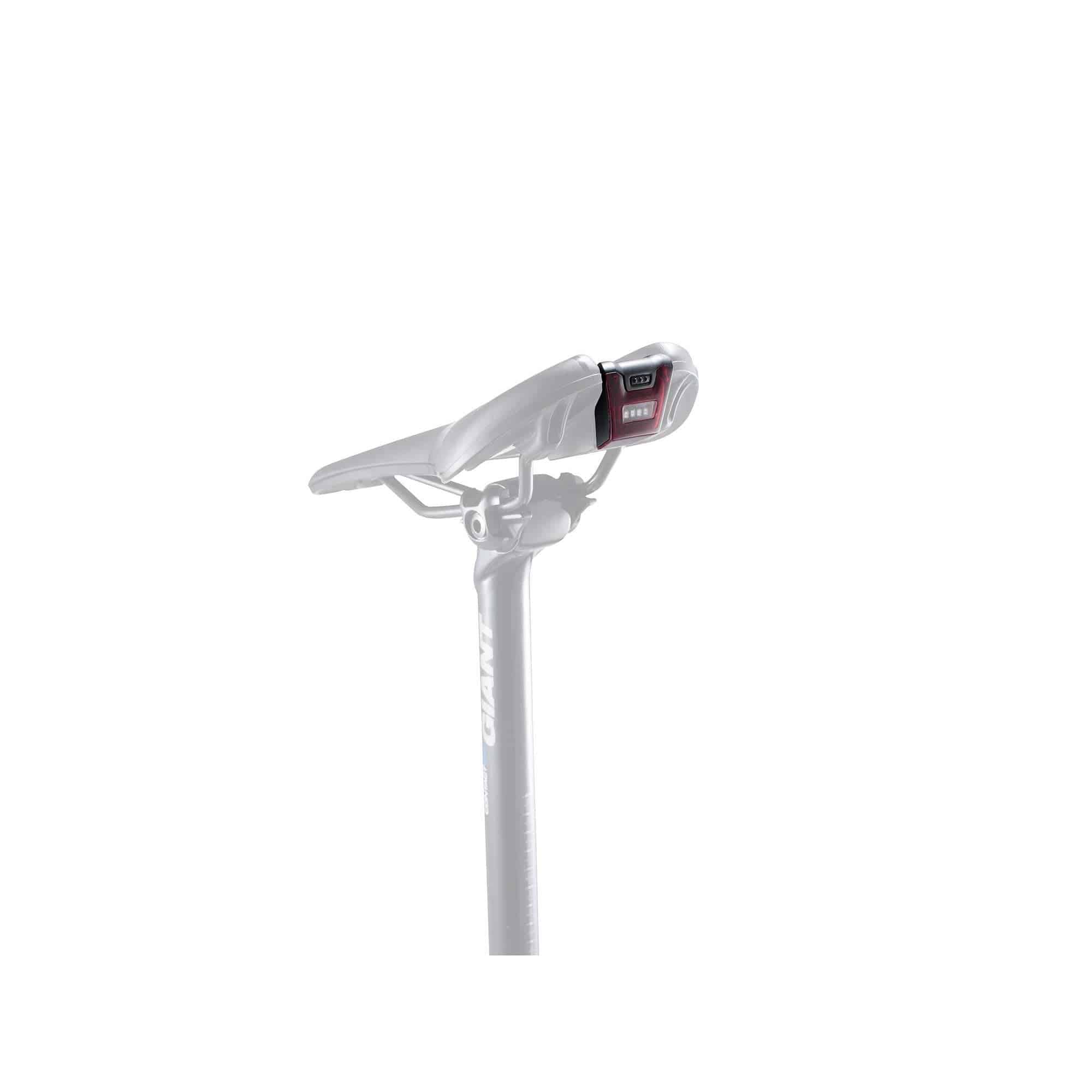 Giant Numen+ Uniclip USB rechargeable rear bike safety light with auto mode and clip, designed for bicycle visibility and safety.