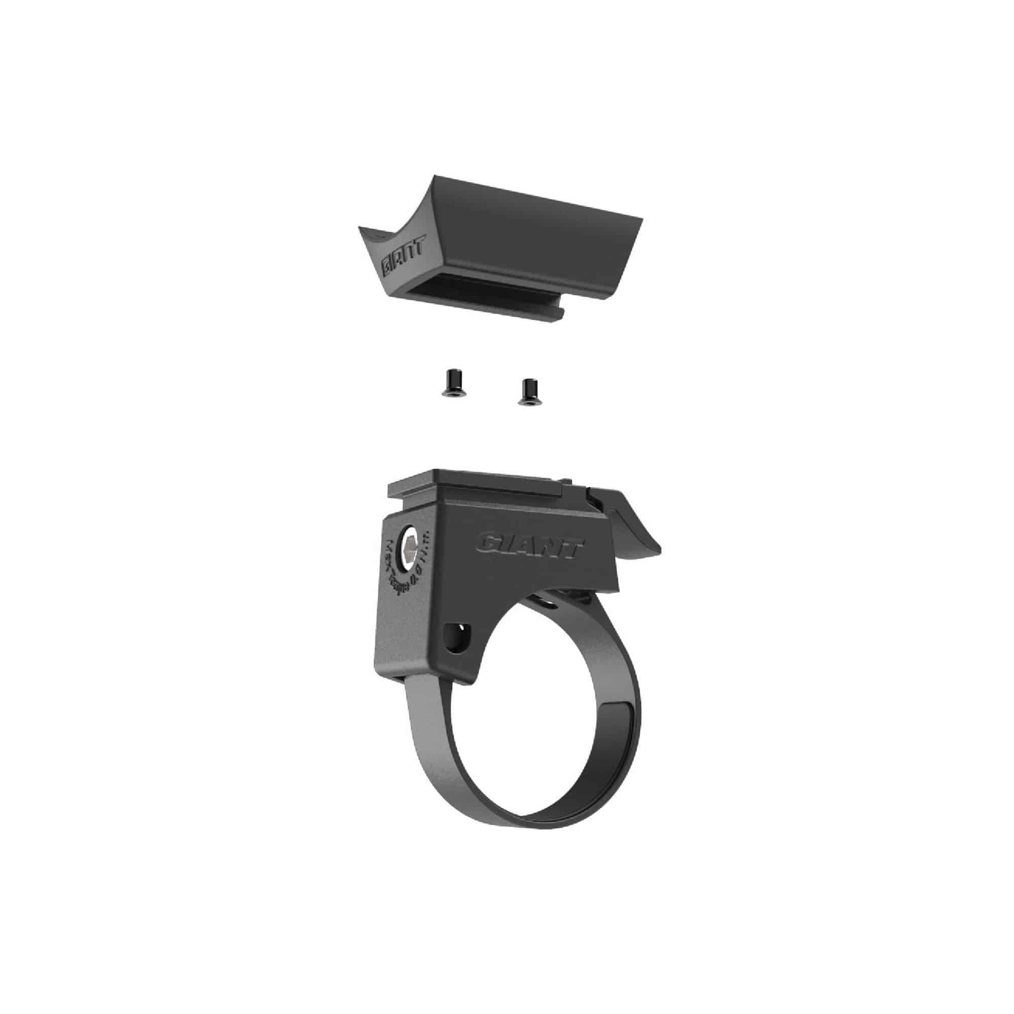 Giant Recon E HL HB mount for round drop and flat handlebars, quick-release accessory mount for bikes.